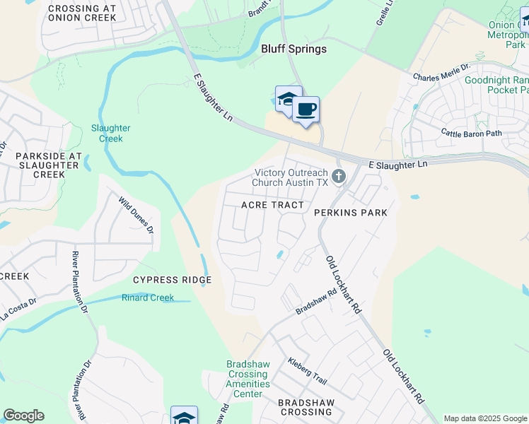 map of restaurants, bars, coffee shops, grocery stores, and more near Newport Ridge in Austin
