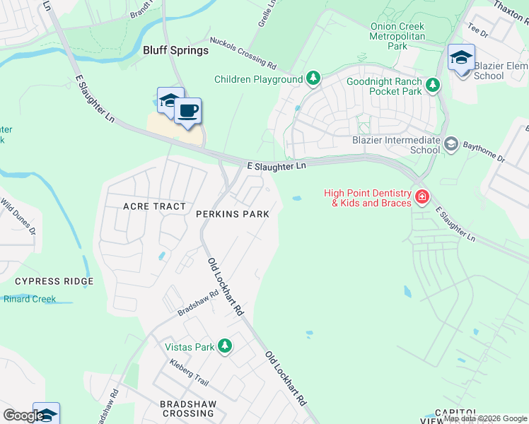 map of restaurants, bars, coffee shops, grocery stores, and more near 9700 Cheryl Lynn Road in Austin