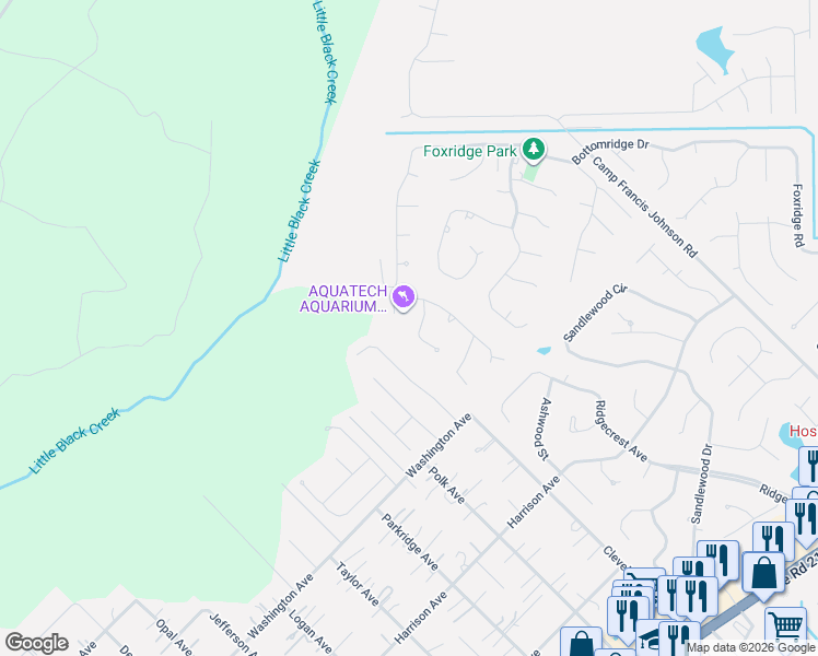 map of restaurants, bars, coffee shops, grocery stores, and more near 3072 Hickory Glen Drive in Orange Park
