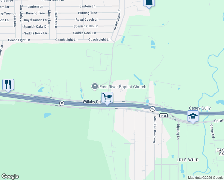 map of restaurants, bars, coffee shops, grocery stores, and more near 27681 Farm to Market 1485 in New Caney