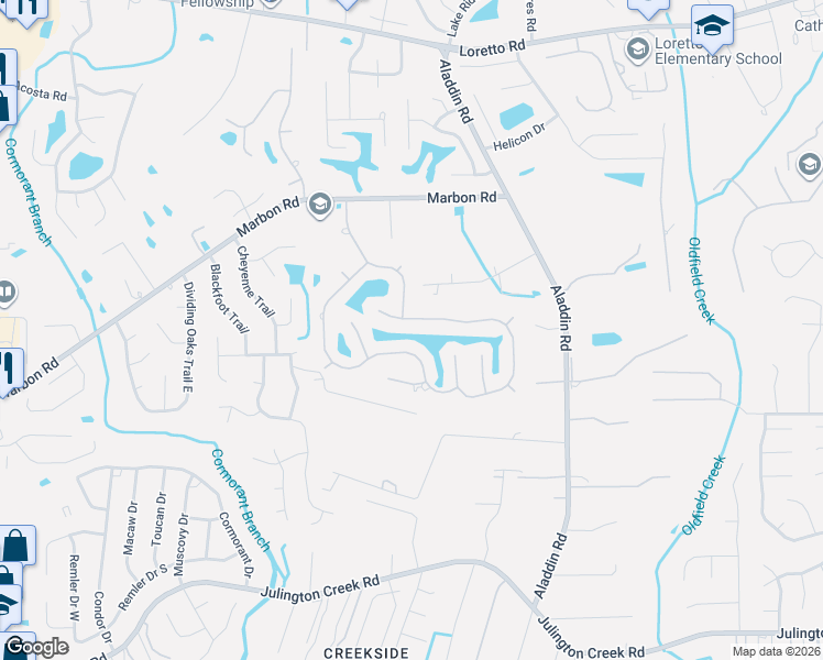 map of restaurants, bars, coffee shops, grocery stores, and more near 3699 Reedpond Drive North in Jacksonville