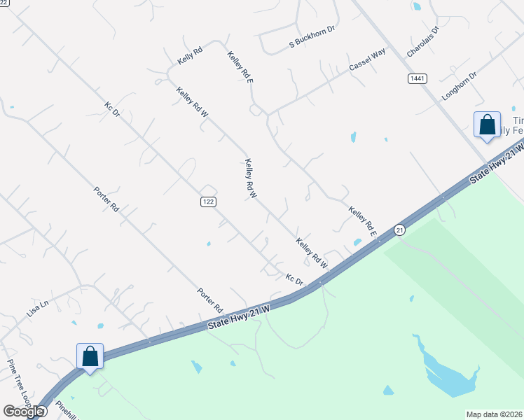 map of restaurants, bars, coffee shops, grocery stores, and more near 179 Kelley Road West in Bastrop