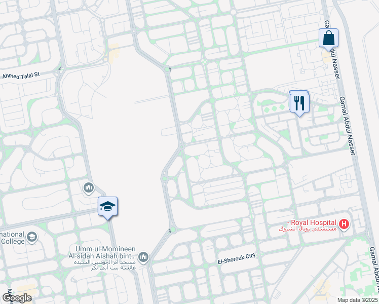 map of restaurants, bars, coffee shops, grocery stores, and more near in El Shorouk