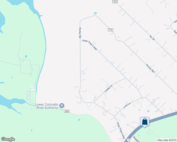 map of restaurants, bars, coffee shops, grocery stores, and more near 299 Pine Tree Loop in Bastrop