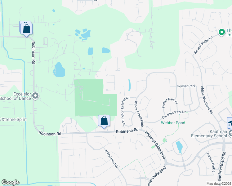 map of restaurants, bars, coffee shops, grocery stores, and more near 22949 Antiqua Estates Court in Conroe