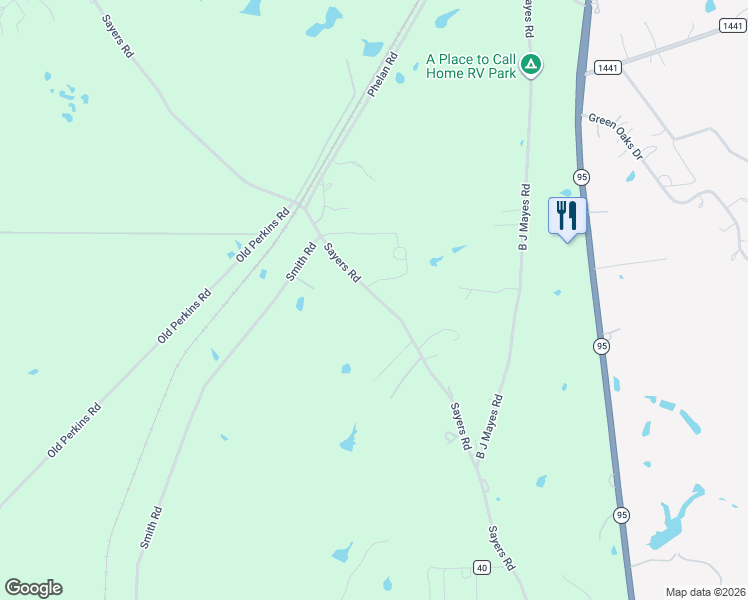 map of restaurants, bars, coffee shops, grocery stores, and more near 193 Sayers Road in Bastrop