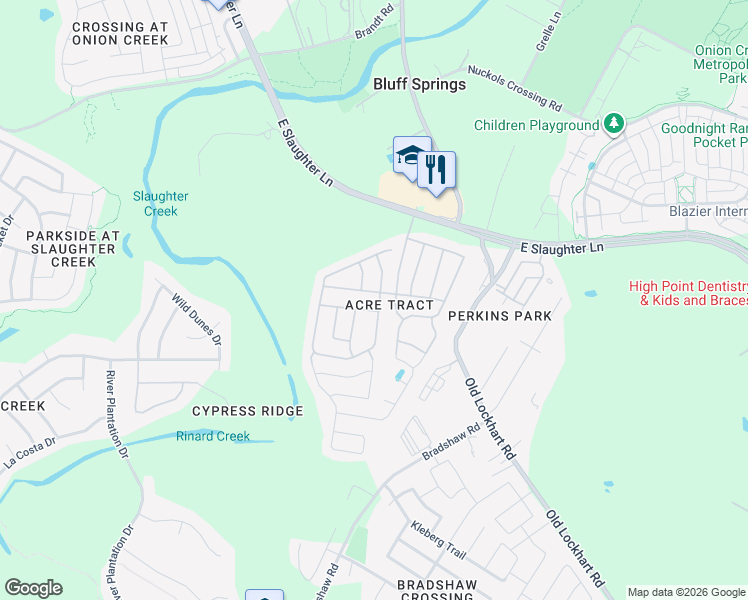 map of restaurants, bars, coffee shops, grocery stores, and more near 169 Tallowood Ridge in Austin