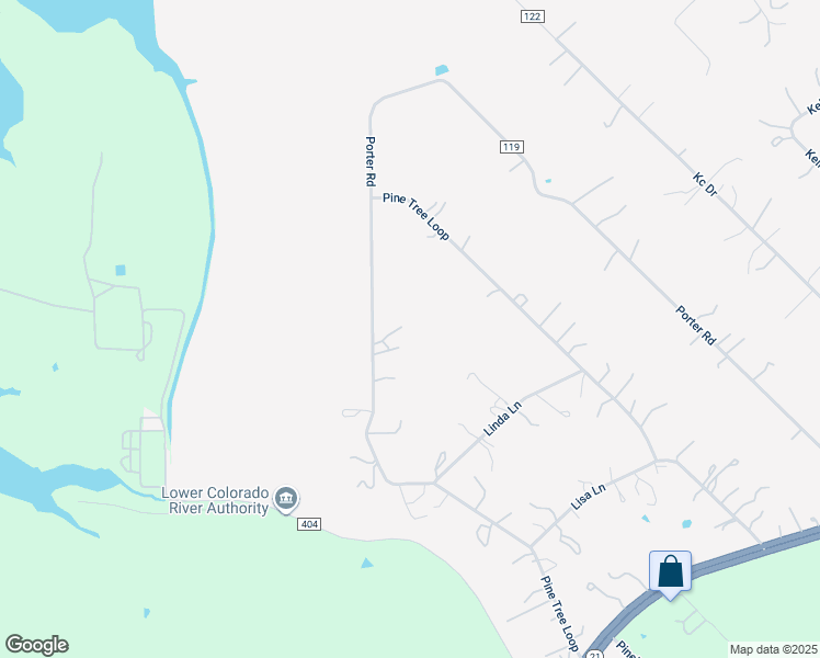 map of restaurants, bars, coffee shops, grocery stores, and more near 299 Pine Tree Loop in Bastrop