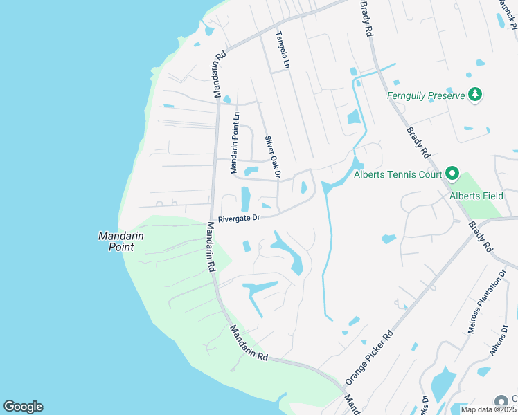 map of restaurants, bars, coffee shops, grocery stores, and more near 1518 Silver Oak Lane in Jacksonville
