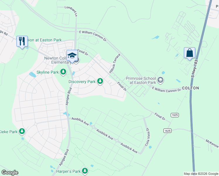 map of restaurants, bars, coffee shops, grocery stores, and more near 7704 Boyd Haven Drive in Austin