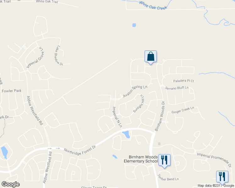 map of restaurants, bars, coffee shops, grocery stores, and more near 31611 Echo Canyon Court in Spring