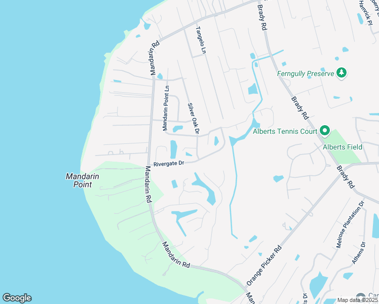 map of restaurants, bars, coffee shops, grocery stores, and more near 1518 Silver Oak Lane in Jacksonville