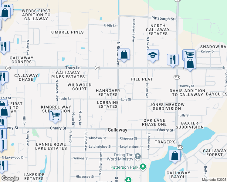 map of restaurants, bars, coffee shops, grocery stores, and more near 253 Hannover Circle in Panama City