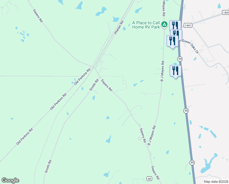map of restaurants, bars, coffee shops, grocery stores, and more near 193 Sayers Road in Bastrop