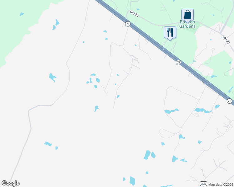 map of restaurants, bars, coffee shops, grocery stores, and more near 221 Fawn Ridge Road in Cedar Creek