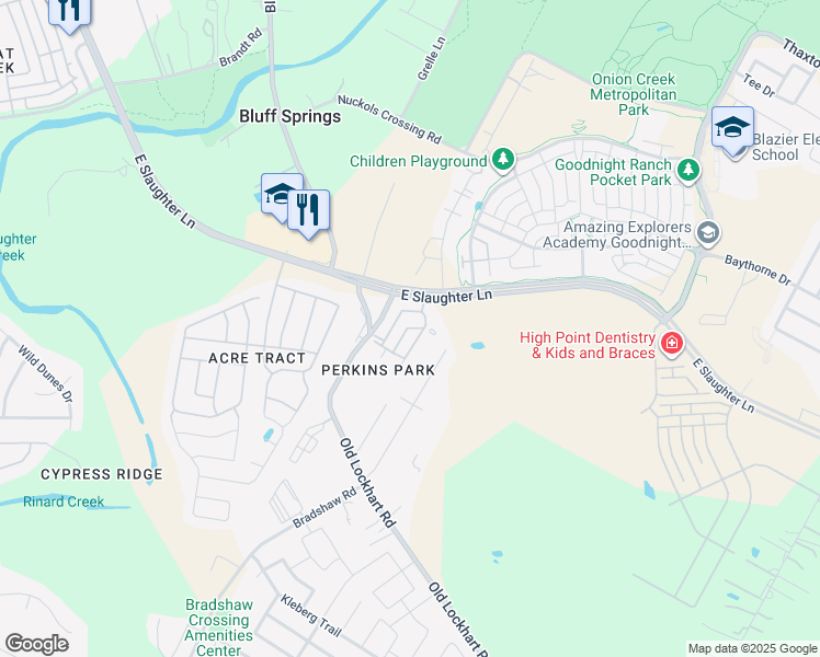 map of restaurants, bars, coffee shops, grocery stores, and more near 9508 Cheryl Lynn Road in Austin