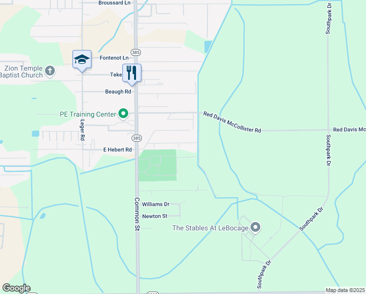 map of restaurants, bars, coffee shops, grocery stores, and more near 812 Topsy Road in Lake Charles