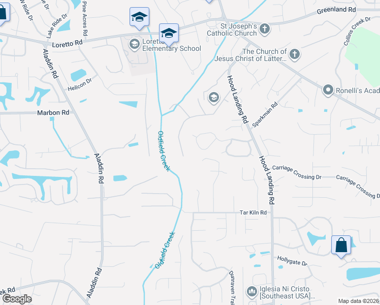 map of restaurants, bars, coffee shops, grocery stores, and more near 4004 Clearwater Lane in Jacksonville