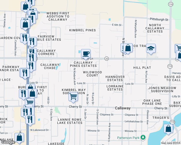 map of restaurants, bars, coffee shops, grocery stores, and more near 271 North Comet Avenue in Panama City