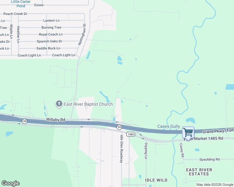 map of restaurants, bars, coffee shops, grocery stores, and more near 19980 Monday Hargrove Road in New Caney