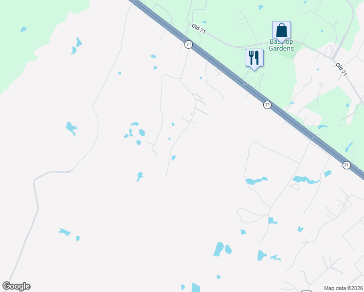 map of restaurants, bars, coffee shops, grocery stores, and more near 221 Fawn Ridge Road in Cedar Creek