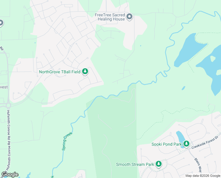 map of restaurants, bars, coffee shops, grocery stores, and more near 7323 Spring Lake Drive in Magnolia