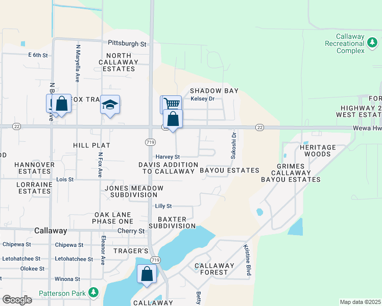 map of restaurants, bars, coffee shops, grocery stores, and more near 257 North Bright Avenue in Panama City