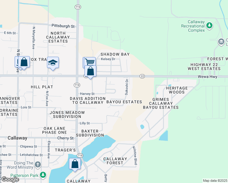 map of restaurants, bars, coffee shops, grocery stores, and more near 293B Sukoshi Drive in Panama City