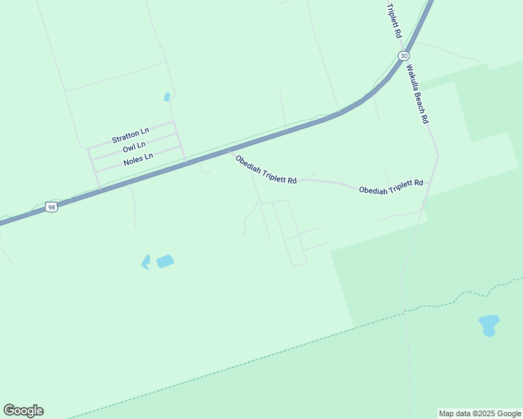 map of restaurants, bars, coffee shops, grocery stores, and more near 1 Deloriss Drive in Crawfordville