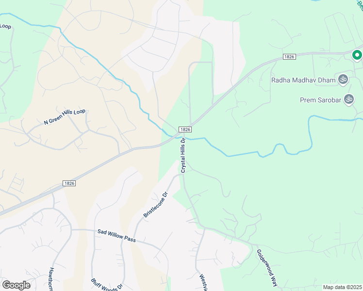 map of restaurants, bars, coffee shops, grocery stores, and more near 16109 Crystal Hills Drive in Austin