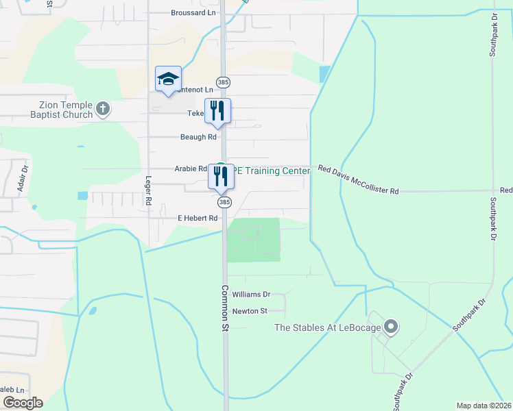 map of restaurants, bars, coffee shops, grocery stores, and more near 707 Topsy Road in Lake Charles