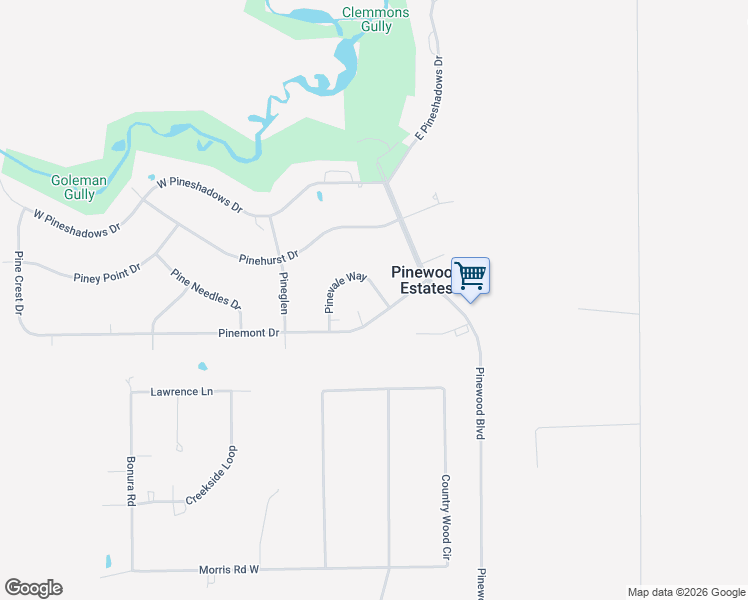 map of restaurants, bars, coffee shops, grocery stores, and more near 107 Pinevale Way in Sour Lake