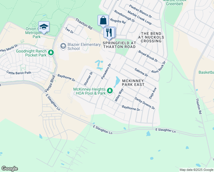 map of restaurants, bars, coffee shops, grocery stores, and more near 8617 Capitol View Drive in Austin
