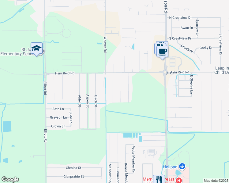 map of restaurants, bars, coffee shops, grocery stores, and more near 5729 Hemlock Street in Lake Charles