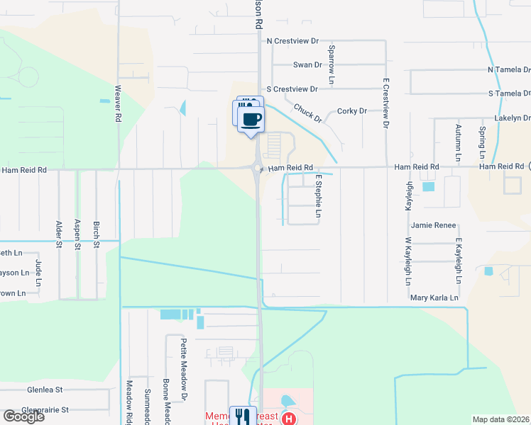 map of restaurants, bars, coffee shops, grocery stores, and more near 5821 Nelson Road in Lake Charles