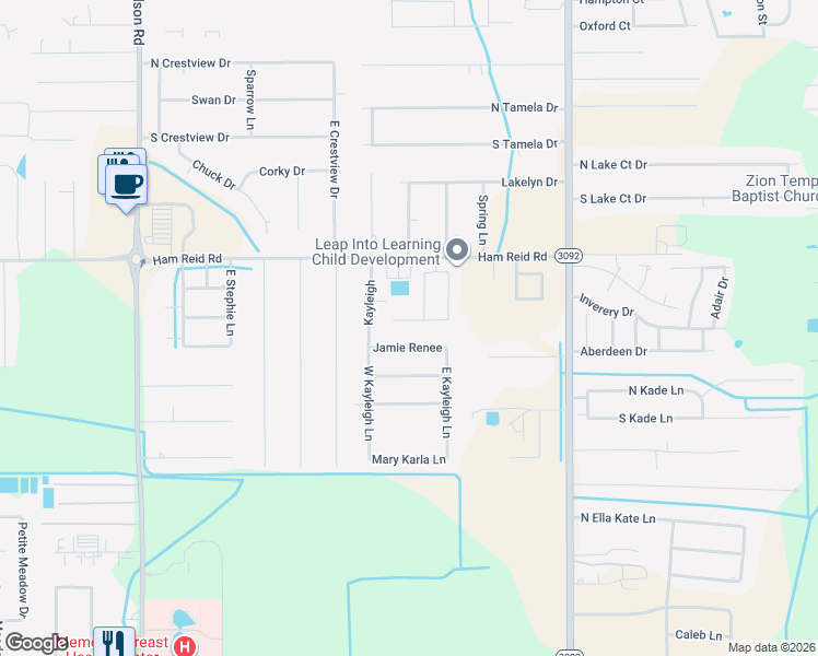 map of restaurants, bars, coffee shops, grocery stores, and more near 1409 South Dietrich Loop in Lake Charles