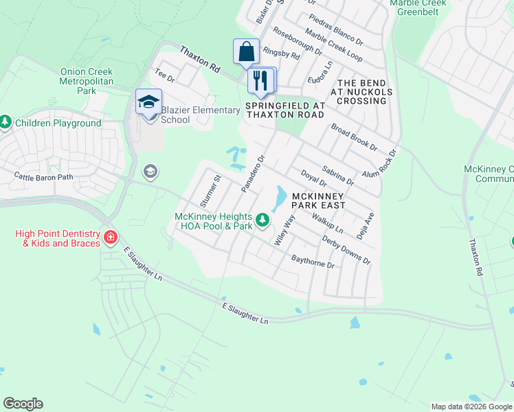 map of restaurants, bars, coffee shops, grocery stores, and more near 8617 Capitol View Drive in Austin