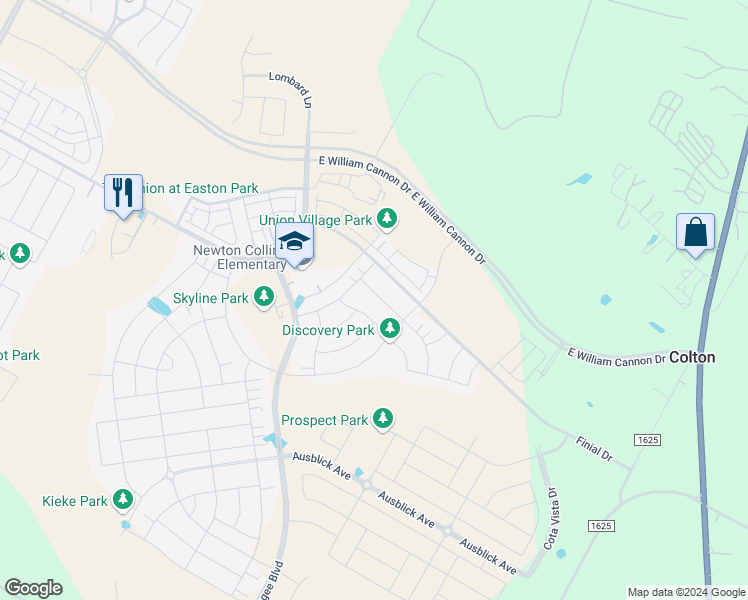 map of restaurants, bars, coffee shops, grocery stores, and more near 7424 Boyd Haven Drive in Austin