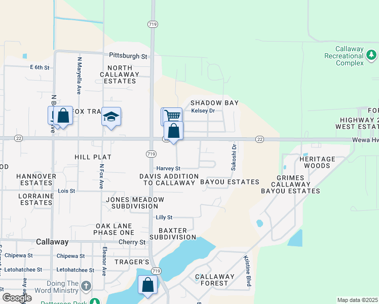 map of restaurants, bars, coffee shops, grocery stores, and more near 257 North Bright Avenue in Panama City
