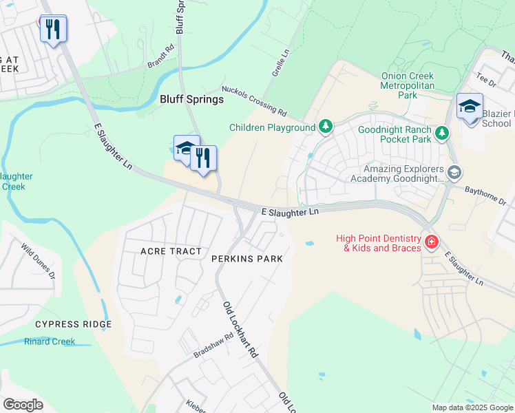 map of restaurants, bars, coffee shops, grocery stores, and more near in Austin