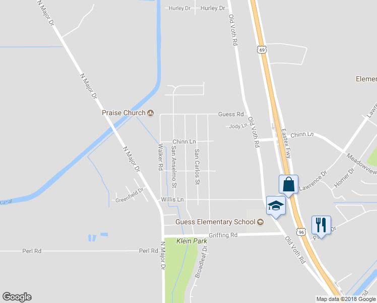 map of restaurants, bars, coffee shops, grocery stores, and more near 8050 San Bruno Street in Beaumont