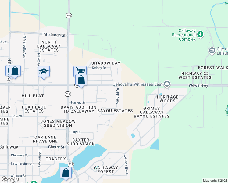 map of restaurants, bars, coffee shops, grocery stores, and more near 293B Sukoshi Drive in Panama City