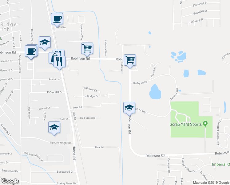 map of restaurants, bars, coffee shops, grocery stores, and more near 11311 Hillridge Drive in Conroe