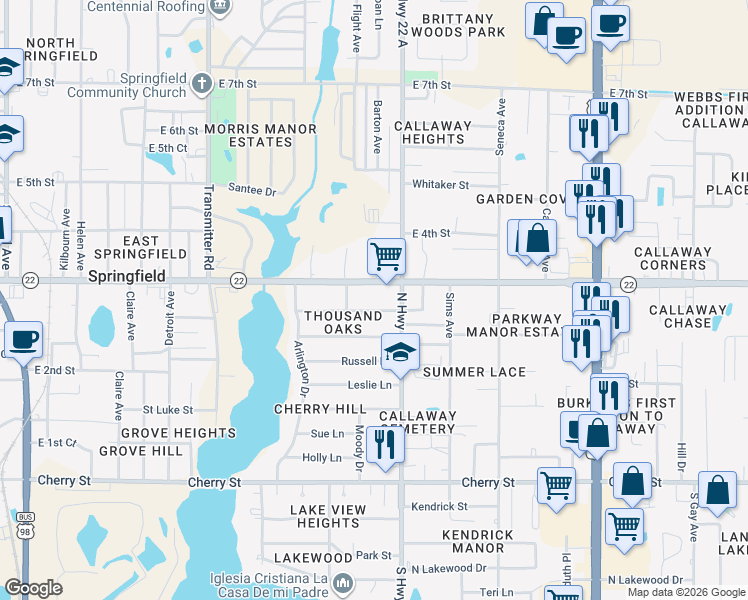 map of restaurants, bars, coffee shops, grocery stores, and more near 4900-4998 Wewa Hwy in Panama City