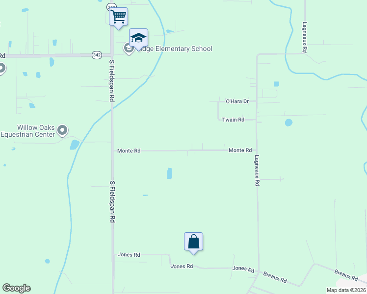 map of restaurants, bars, coffee shops, grocery stores, and more near 120 Monte Road in Duson