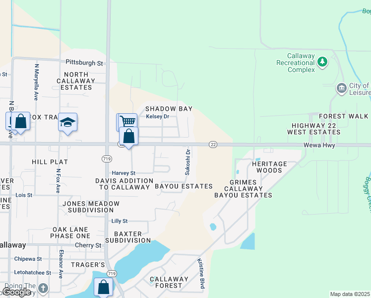 map of restaurants, bars, coffee shops, grocery stores, and more near 7716 Shadow Bay Drive in Panama City