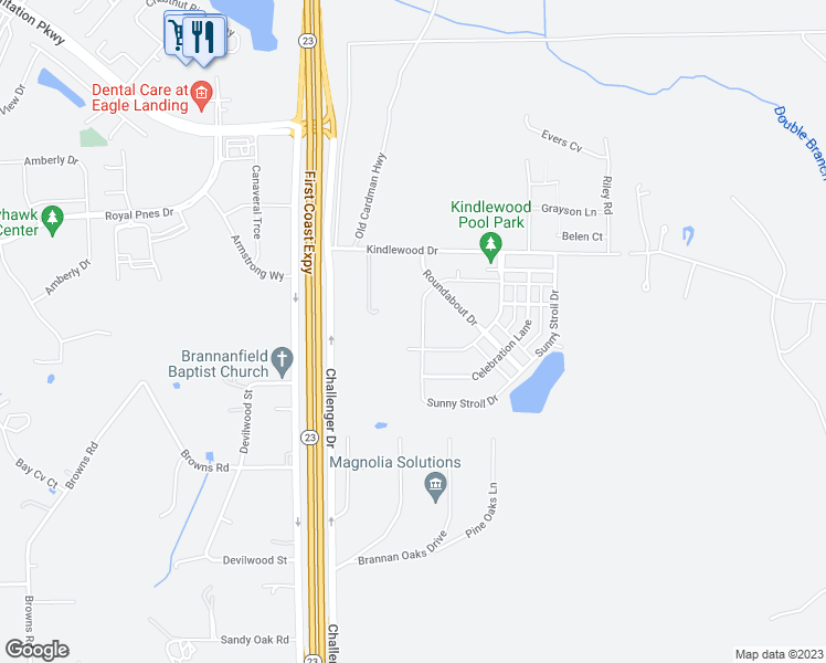 map of restaurants, bars, coffee shops, grocery stores, and more near 879 Sunny Stroll Drive in Middleburg