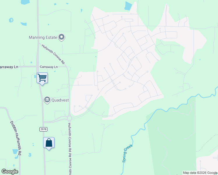 map of restaurants, bars, coffee shops, grocery stores, and more near 8523 Tombron Grove Road in Magnolia