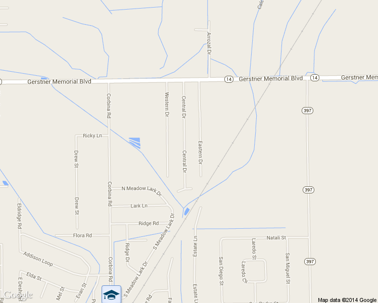 map of restaurants, bars, coffee shops, grocery stores, and more near 5909 Central Dr in Lake Charles