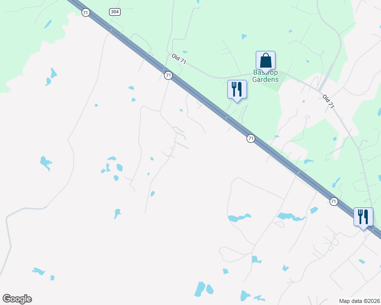 map of restaurants, bars, coffee shops, grocery stores, and more near 175 Fawn Ridge Road in Cedar Creek
